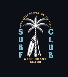 vector surfing badge. for t-shirt prints, posters, and other uses.