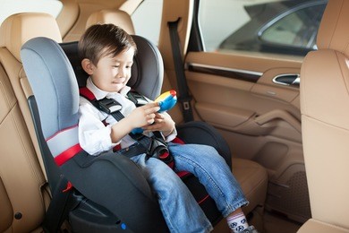 luxury baby car seat for safety with happy kid