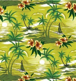summer holidays - vector.coconut palm tree