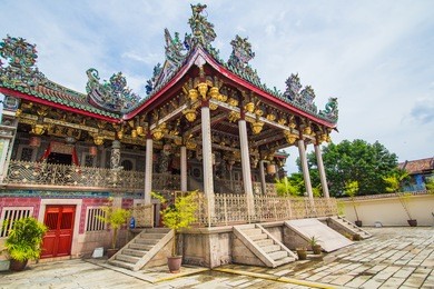 khoo kongsi temple at penang, world heritage site , malaysia