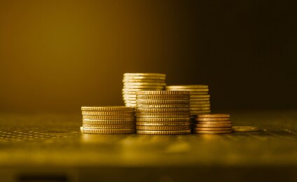 stacks of gold money coin background concept saving money 