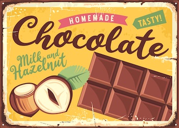 chocolate vintage candy store sign