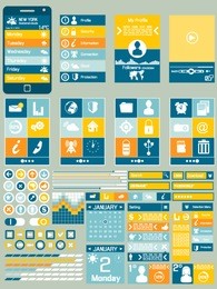 ui flat desig  collections 4 yellow