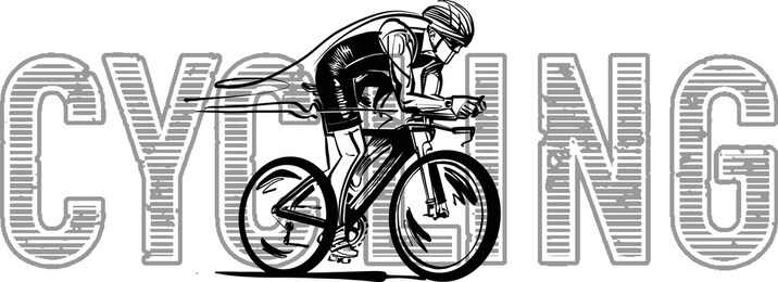 the vector illustration of the cycling athlete