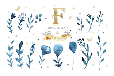 hand painted watercolor winter landscape with pine trees in the mountains. isolated on white background.