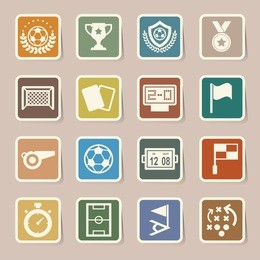 soccer icons set. illustration eps10