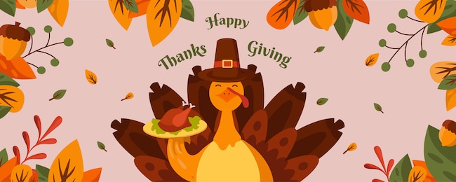thanksgiving background in flat design