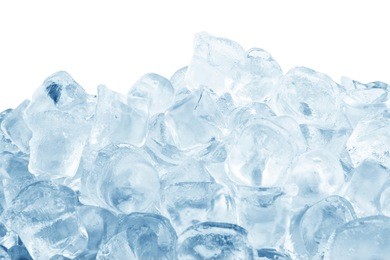 ice cubes  isolated on a white background 
