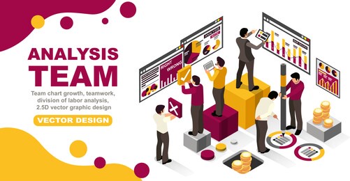 analyze the division of labor and cooperation of the team, discuss the 2.5d vector design of the data