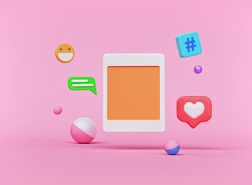 blank social network post. modern minimal design. 3d rendering