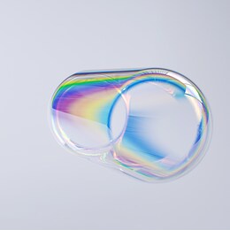 abstract geometric 3d shape thin film effect, holographic spectral gradient texture, minimalist colorful art element isolated 3d rendering