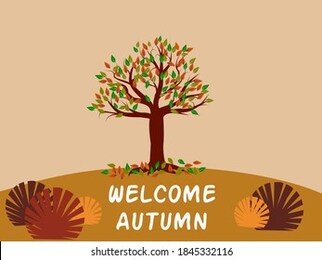 autumn tree illustration. can be used for backgrounds, greeting cards, banners and more.