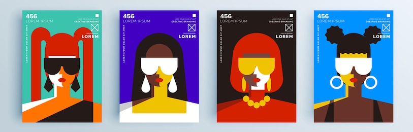 modern abstract covers set, minimal covers design. colorful geometric background, vector illustration.