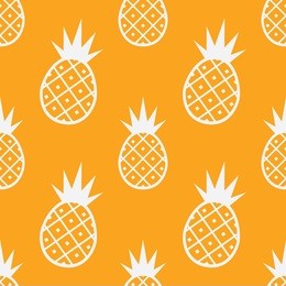 seamless pineapple pattern, cute pineapple pattern.