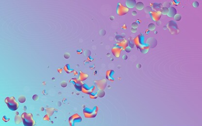 neon elements digital vector blue background. hipster holography layout. holographic creative 3d design. color minimal brochure.