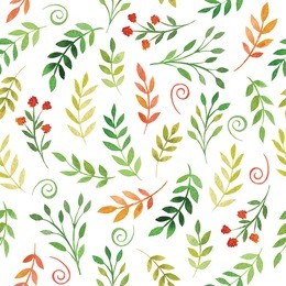 watercolor seamless floral pattern 