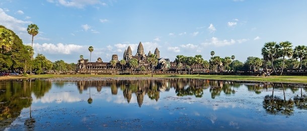 panorama of famous cambodia landmark angkor wat