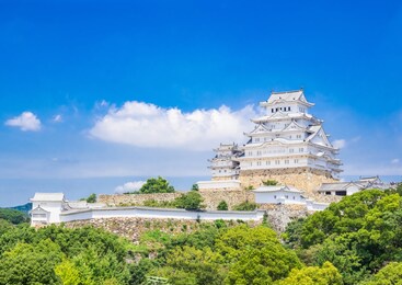 himeji castle, hyogo prefecture, has been selected as one of japan's 100 best castles and is registered as a world heritage site.