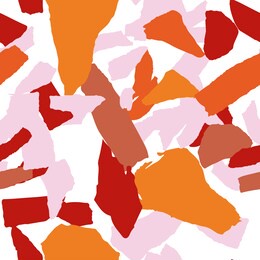 brown and orange terrazzo wall vector seamless pattern. colorful terrazzo tile illustration. bright marble design.