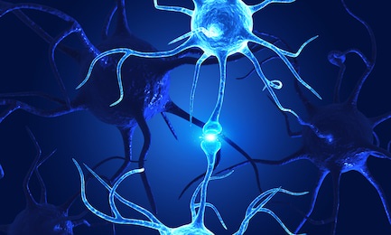 neuron cells on isolated background. 3d illustration	