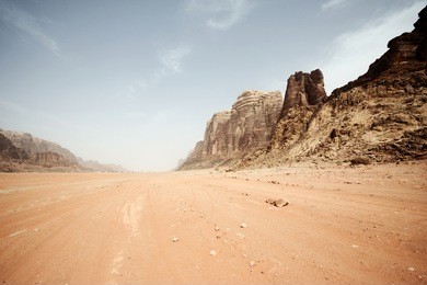 desert landscape - wadi rum, jordan