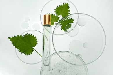 abstract cosmetic laboratory. chemical laboratory research. nature cosmetics.