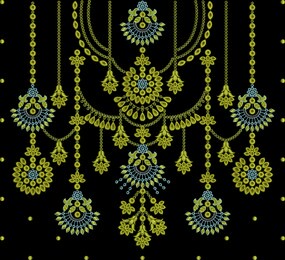 mughal art work.indian traditional antique gold border
