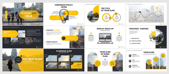 abstract white, yellow, slides. brochure cover design. fancy info banner frame. creative set of infographic elements. urban. title sheet model set. modern vector.presentation templates, corporate.