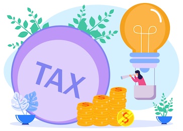 vector illustration of a business concept. paying taxes every year, obedient entrepreneurs pay taxes, monitoring taxpayers. business profit that reaches the target.