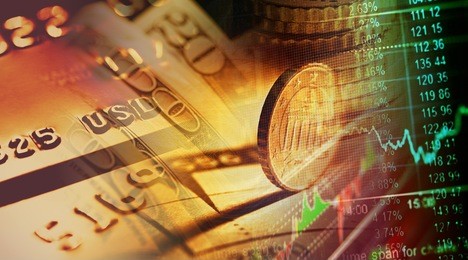 euro coins and us dollar banknote background. finance concept.