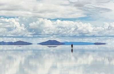 salar de uyuni is largest salt flat in the world (unesco world heritage site) - altiplano, bolivia, south america