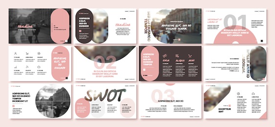 geometric pink presentation element templates. vector infographics. for use in presentation, flyer and leaflet, seo, marketing, webinar landing page template, website design, banner.
