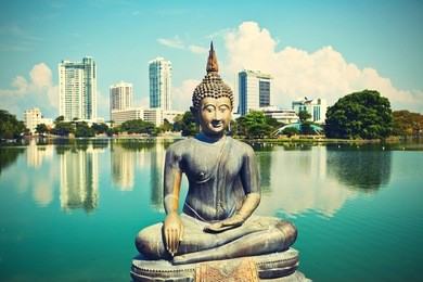 the seema malaka temple - gangaramaya in colombo 