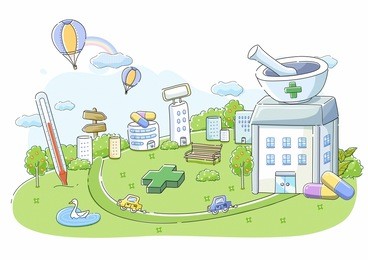 illustration of hospital 