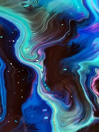 beautiful colorful mixed abstract fluid painting. acrylic vibrant colors paint trendy wallpaper for technology. wave flow swirl fluid marble art texture. home decoration contemporary art background