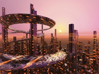 futuristic city