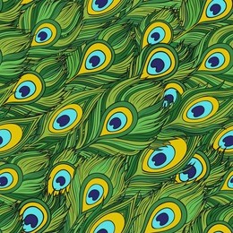 cartoon ethnic vector feathers seamless pattern