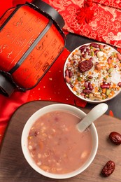 on laba festival, people have the tradition of making laba porridge（translation:blessing）