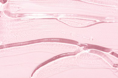 pink transparent gel macro close up texture with selective focus