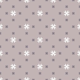raster geometric floral pattern. abstract minimal seamless texture. simple ornament with small flower shapes, crosses. elegant background in soft lilac and white color. cute repeat decorative design