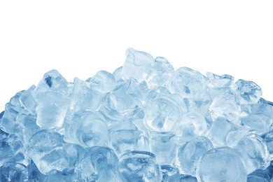 ice cubes isolated on a white background 