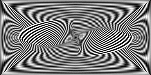 abstract black and white striped background. geometric pattern with visual distortion effect. optical illusion. op art.