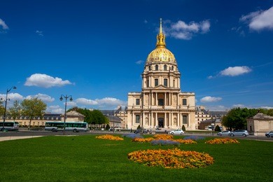 paris, les invalides in spring time, famous landmark, france