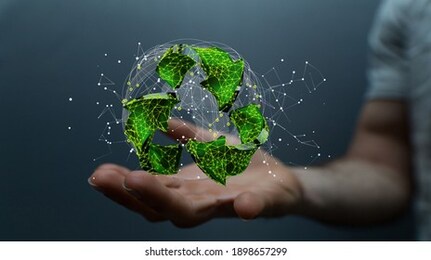 concept of recycling - 3d rendering eco