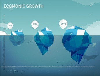 iceberg business infographics