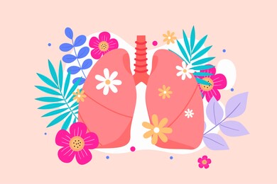 illustration of lung health care