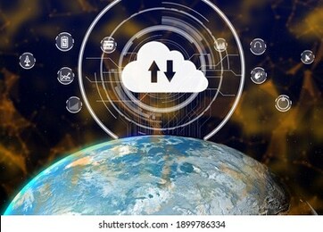 3d illustration international communication and advanced internet network connect in smart city . concept of international 5g wireless digital connection and internet of things future.