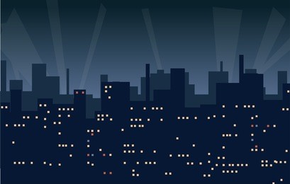 night city background. vector illustration