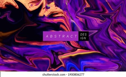 liquid marble neon style, abstract seamless pattern, cover vector design