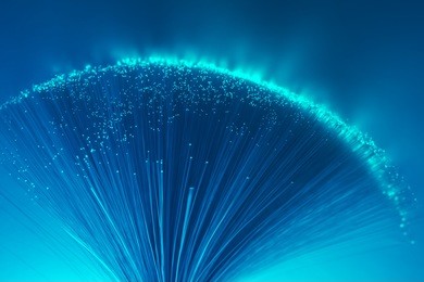 optical fibers of fiber optic cable. internet technology